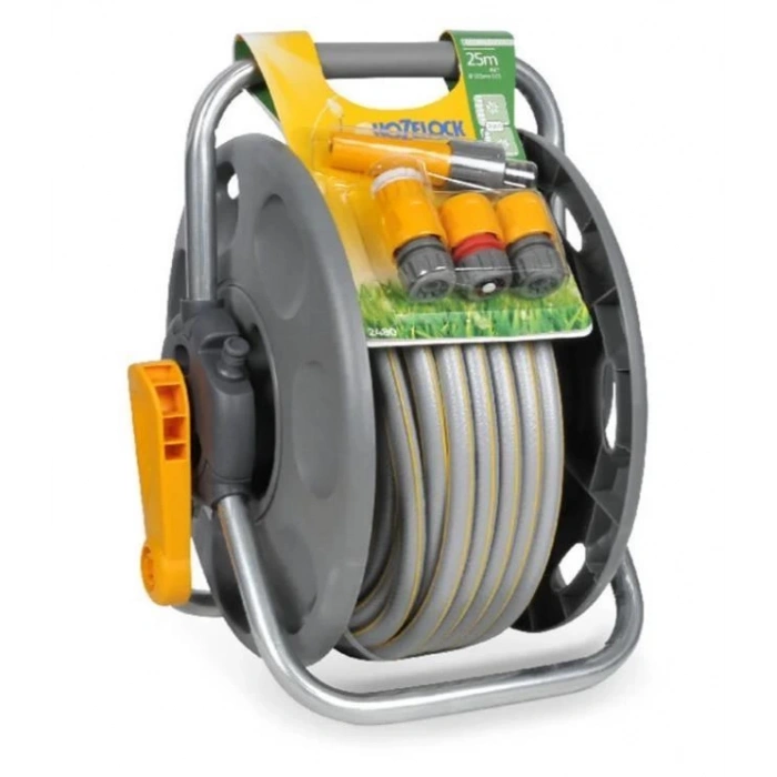 Hozelock 2431H Duvara Monte Hortum Makarası 25Mt + Sulama Seti