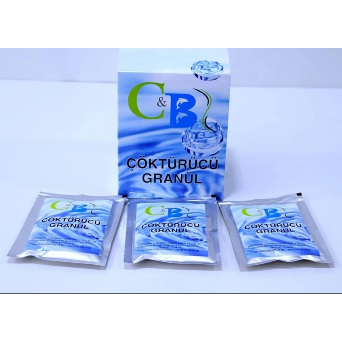 Çöktürücü Granül Havuz Kimyasalı 1 Kutu:10 Paket,75gr 25 Lt