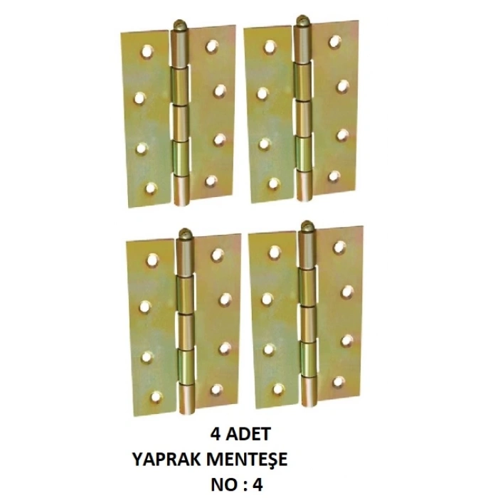 4 Adet Yaprak Menteşe 1840/4 No:4