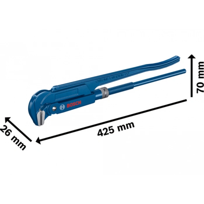 Bosch 1600A02W3V Profesyonel Köşe Boru Anahtarı 90° 420mm