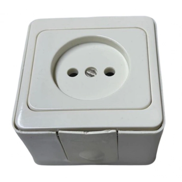 metesan monel sıva üstü topraksız priz ( krem renk )