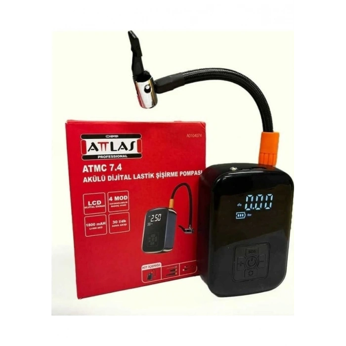 Attlas Atmc 7.4 Akülü Dijital Lastik Pompası