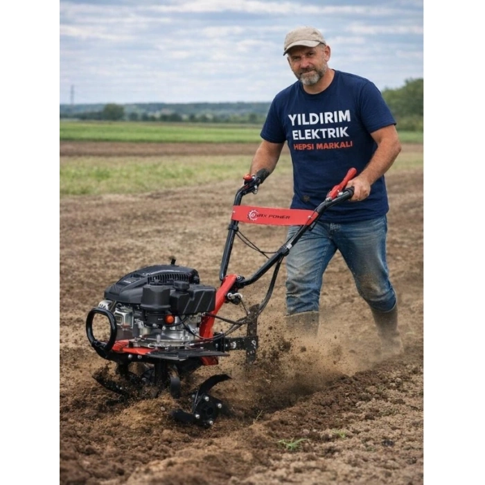OMAX HOBBY BENZİNLİ ÇAPA MAKİNASI tekerlekli 1+0 şanzımanlı RV170 4,5 hp motorlu