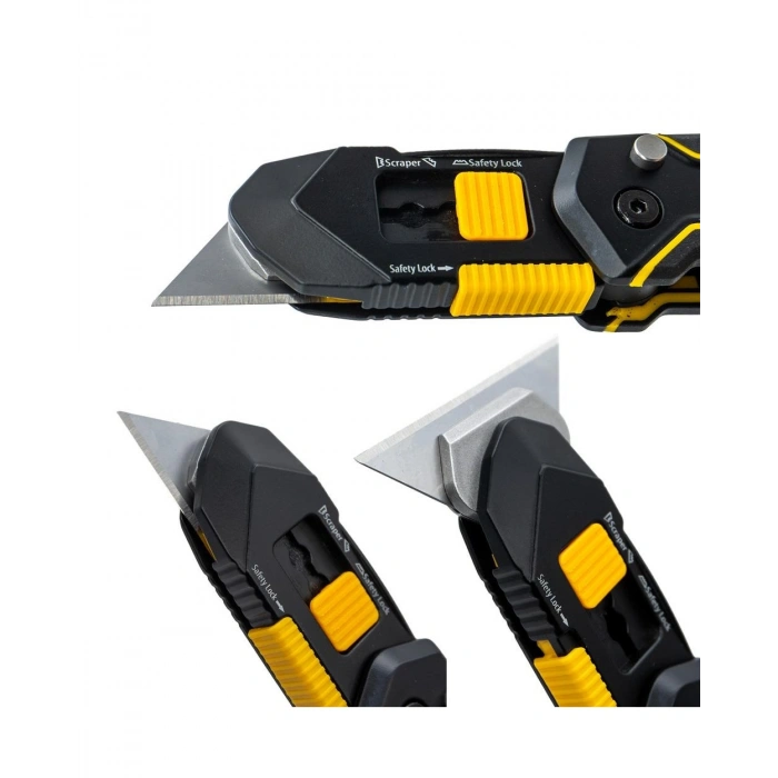 Ceta Form J47Duo Çift Fonksiyonlu Katlanır Trapez Maket Bıçağı Falçata