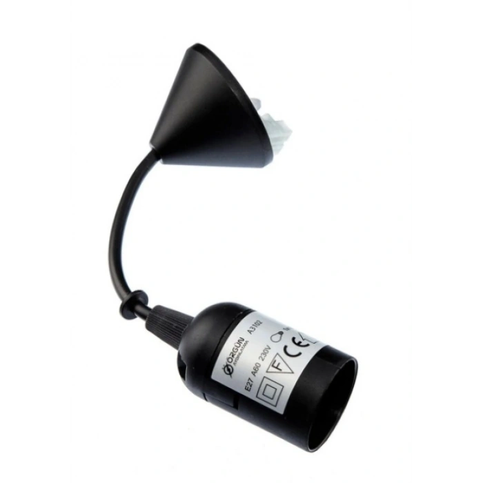 Kablolu Sarkıt Duy E27 Siyah - ÖRGÜN