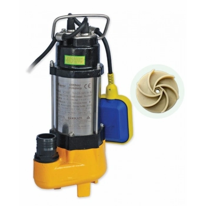 WATER SOUND V250F - 0,5 HP - Drenaj Pompası - Az kirli sular için