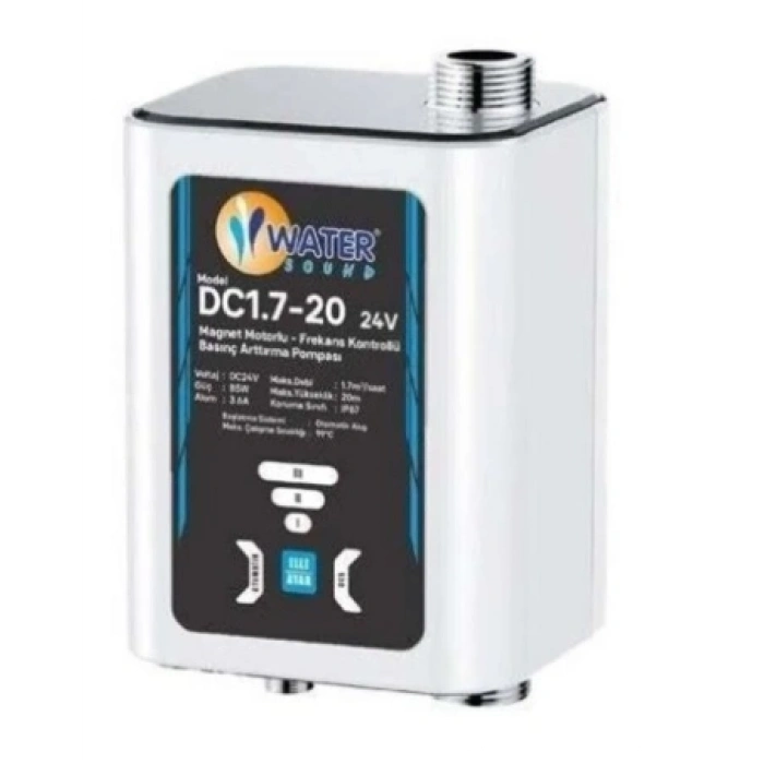 Water Sound Sessiz Daire Içi Hidrofor, Güneş Enerjisi, Şebeke Basınç Artırıcı Otomatik Pompa 2 Bar 26 Lt/dk - Dc1.7-20