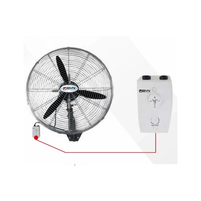 Bahçıvan BSV-D 600 60cm Siyah 3 Kanatlı Sanayi Tipi Duvar Vantilatörü