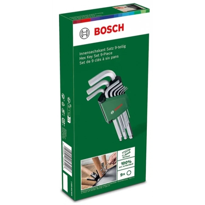 Bosch Alyan Anahtar Takımı Hex 9 Parça