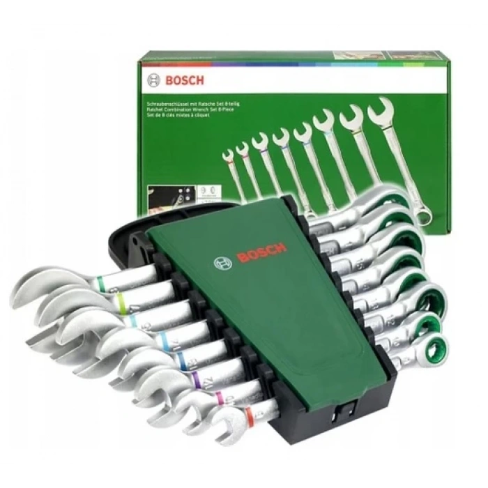 Bosch Cırcırlı Kombine Anahtar Seti 8 Parça