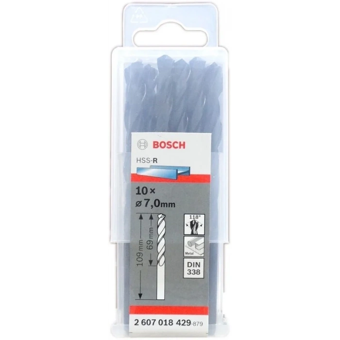 Bosch HSS-R Metal Matkap Uç 7x69x109mm 10 Parça