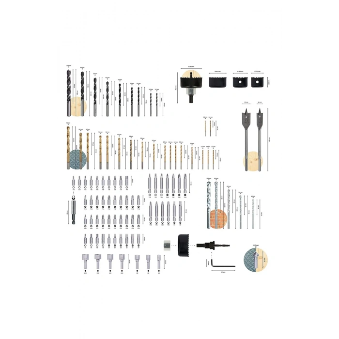 Bosch V-line 103 Parça Matkap & Vidalama Karışık Aksesuar Seti - 2607017367