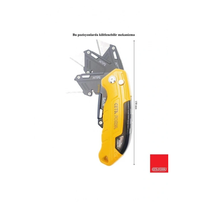 CETA FORM 158 Mm Katlanır Maket Bıçağı Trapez Tip J47spq