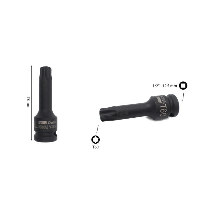 Ceta Form T60 1/2” Havalı Torx Uçlu Lokma Anahtar C68-T60
