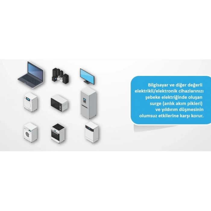 Dotvolt Surge Hunter 1050 Joule Tekli Akım Korumalı Priz