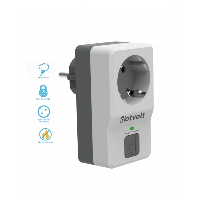 Dotvolt Surge Hunter 1050 Joule Tekli Akım Korumalı Priz