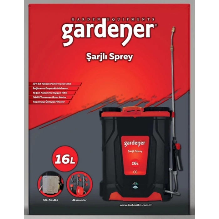 GARDENER 16 LT AKÜLÜ basınçlı sprey 165516