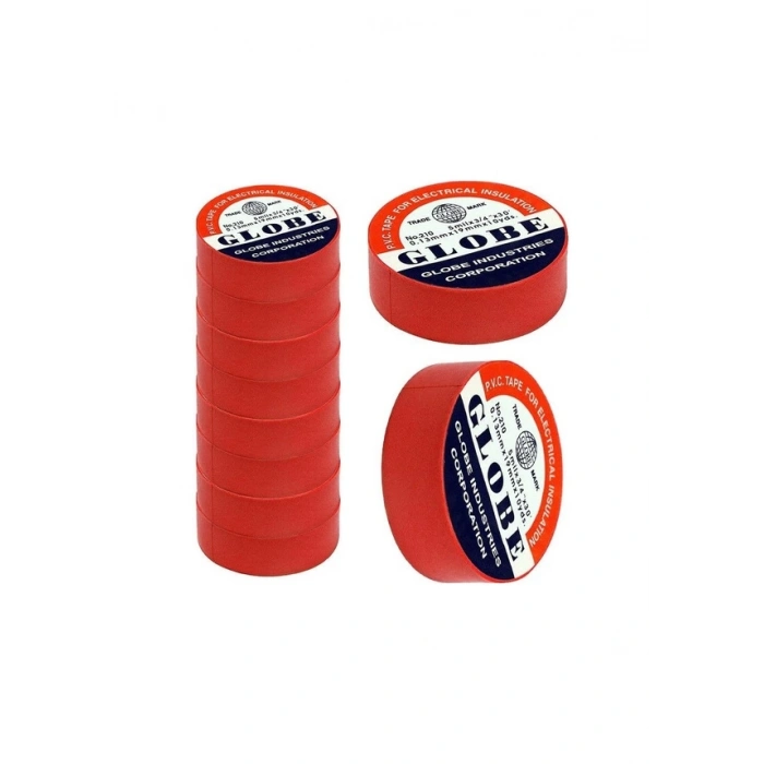 Globe Kırmızı İzole Bant 10 Adet