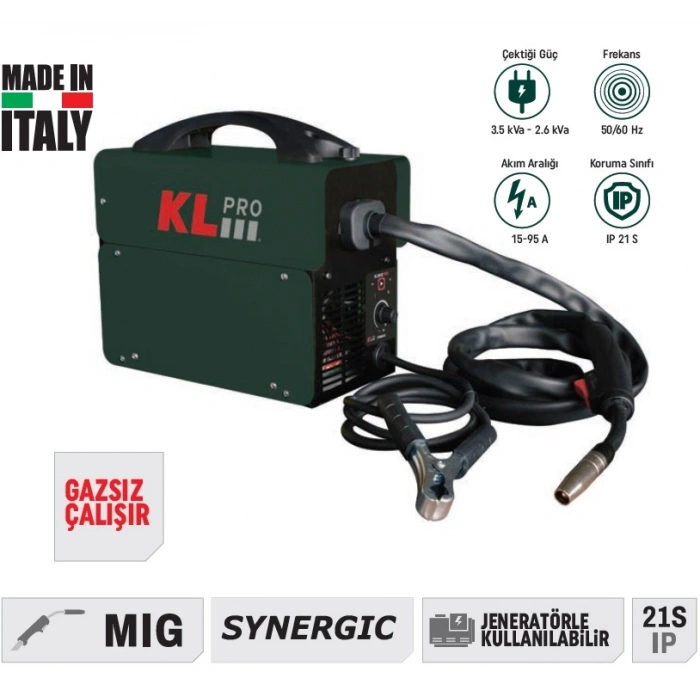 KL PRO KL MIG 100 İNVERTÖR gazsız gaz altı KAYNAK MAKİNASI