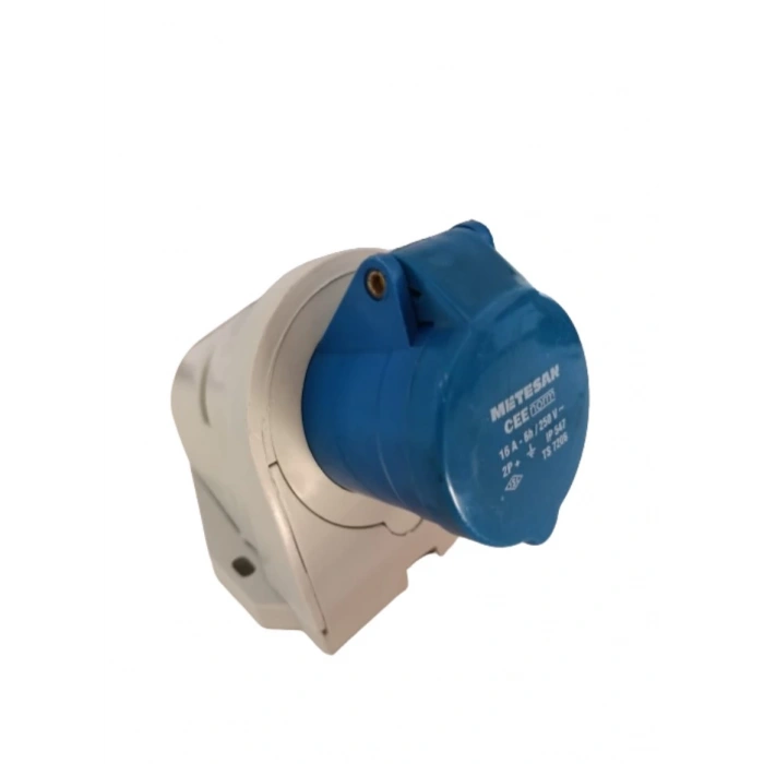 METESAN CEE NORM 3X16A IP44 DUVAR PRİZİ EĞİK GÖVDE ( VİDA BAĞLANTILI )