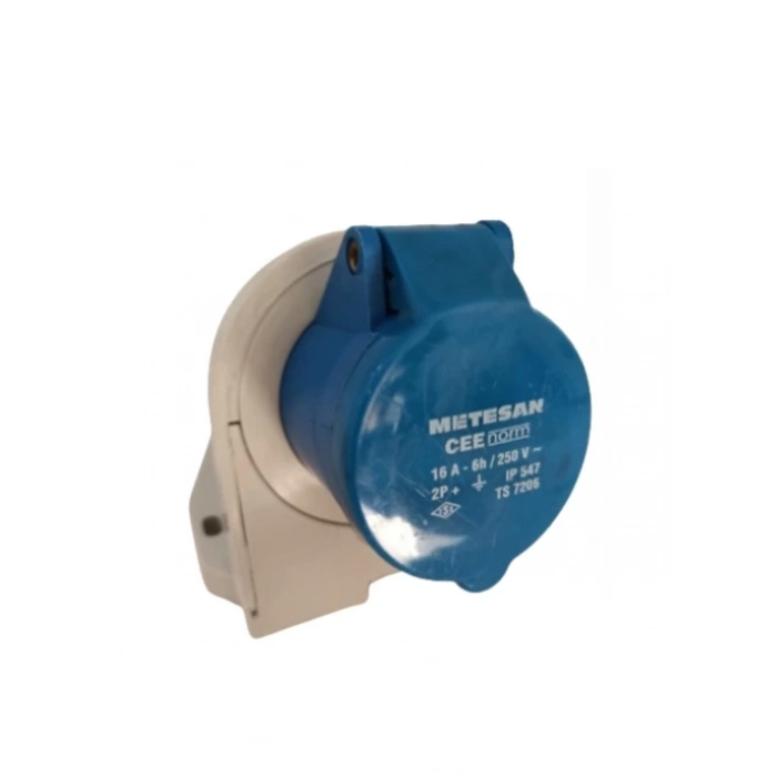 METESAN CEE NORM 3X16A IP44 DUVAR PRİZİ EĞİK GÖVDE ( VİDA BAĞLANTILI )