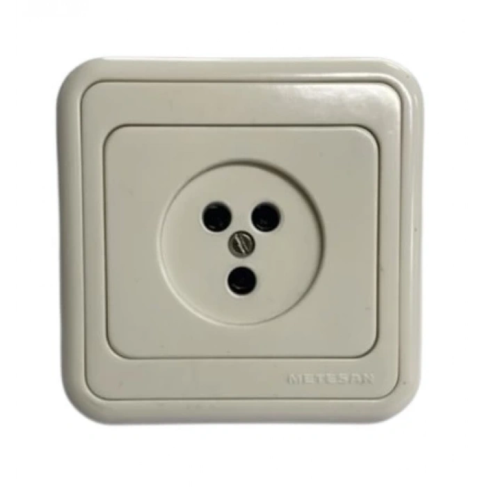 Metesan Köşk Eski Tip Telefon Prizi krem renk