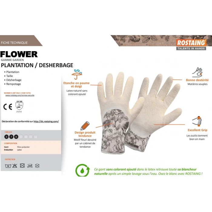 ROSTAING FLOWER bahçe ekim dikim eldiveni