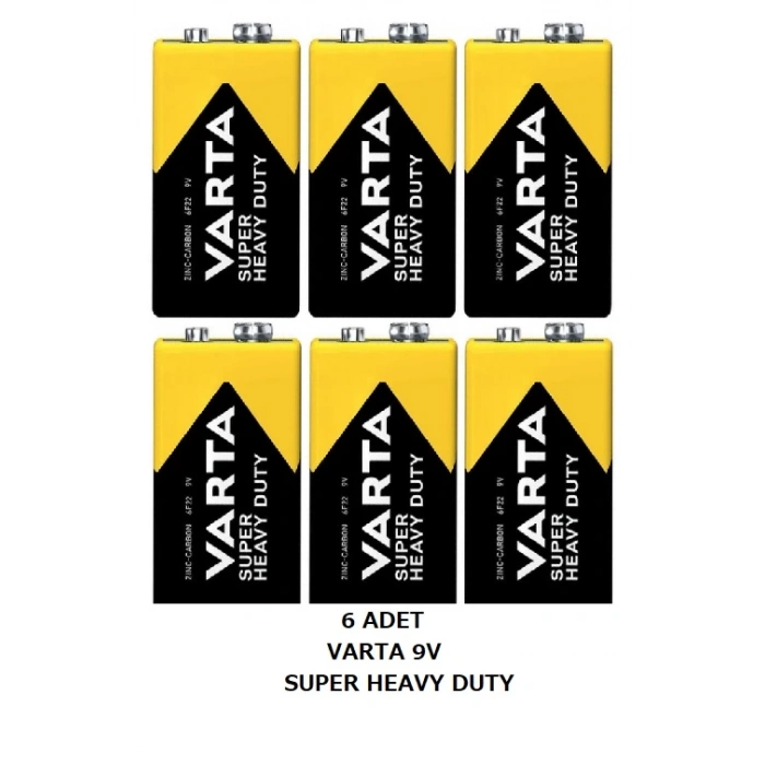 VARTA S.LİFE 9 V ÇİNKO PİL 6632 556649 ( 6 ADET )