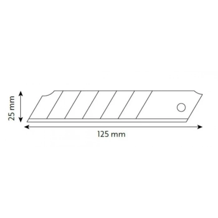 VIP-TEC 25 mm maket bıçağı yedeği ( 1 TÜP 10 adet )