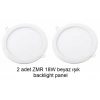 2 ADET ZMR 18W beyaz ışık SLIM BACKLIGHT PANEL ARMATÜR