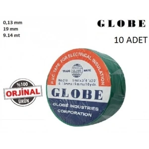 Globe Elektrikçi İzole Bant Yeşil 10 Adet