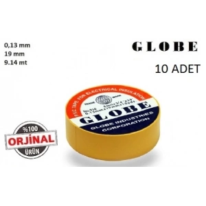 Globe Elektrikçi İzole Bant Sarı 10 Adet