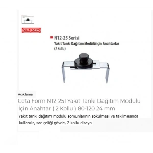 Ceta Form N12-251 Yakıt Tankı Dağıtım Modülü Için Anahtar 2 Kol