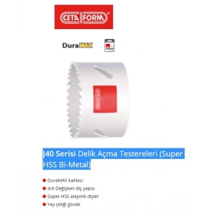 J40-20 Serisi Delik Açma Panç super Hss Bi-met ceta.