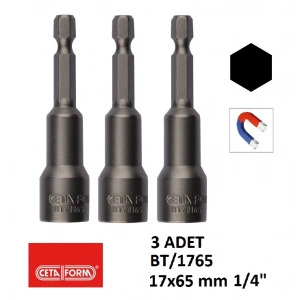 Ceta Form Bt/1765 Manyetik Lokma Uç 17-65 Mm ( 3 Adet)