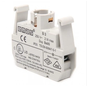 Emas B3 220v Işıklı Kontak Bloğu