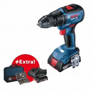 Bosch Professional GSR 18V-50 2x 2.0 Ah Delme/Vidalama Makinesi + 43 Parça Set + Çanta - 06019H5004