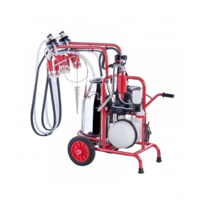 Kurtsan Çift Sağım Tek Güğüm Arabalı Süt Sağım Makinesi (Yağlı Sistem - Silikon Memelikli 300 cc) - KM04097