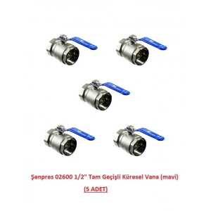 Şenpres 02600 1/2 Tam Geçişli Küresel Vana (mavi) 5 ADET