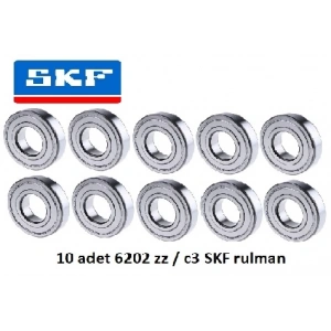 10 Adet Skf 6202 2z / C3 Rulman Made İn İtaly
