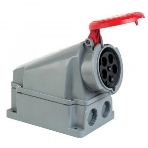 METE ENERJİ 406623 5X63A. Ip44 Duvar Prizi Eğik Gövdeli