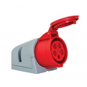 Mete 5x32A Ip44 Duvar Prizi Eğik Gövdeli 3P+N+E