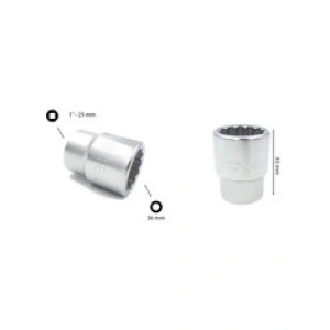 Ceta Form 36 mm 1” 12 Köşe Yıldız Lokma Anahtar C42-B36