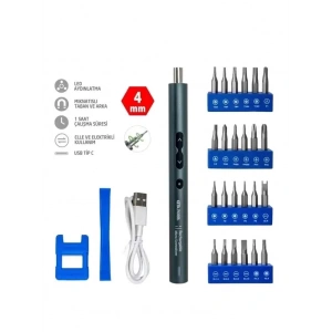 Ceta Form Cb4/est28 Şarjlı Tornavida Mikro Bits Uç Takımı 28 Parça