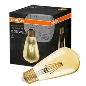 Osram Led Vintage Edison 4.5 W E27 (normal duy) Sarı Işık Rustik Ampul