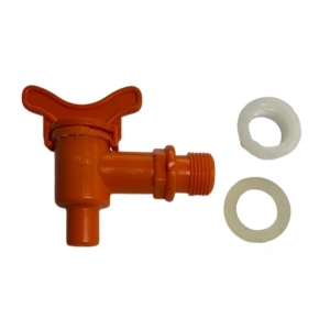 Plastik Bidon Musluğu, Contalı, Somunlu ( turuncu )