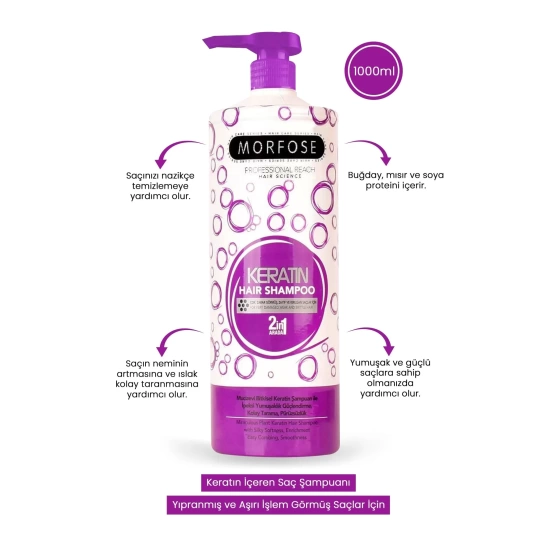 Morfose Hair Shampoo Keratin 1000 ml