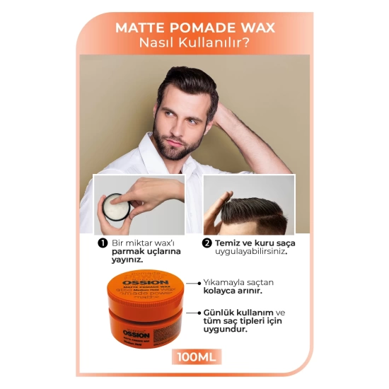 Morfose Medium Hold Pomade Krem Mat Wax 100 ml