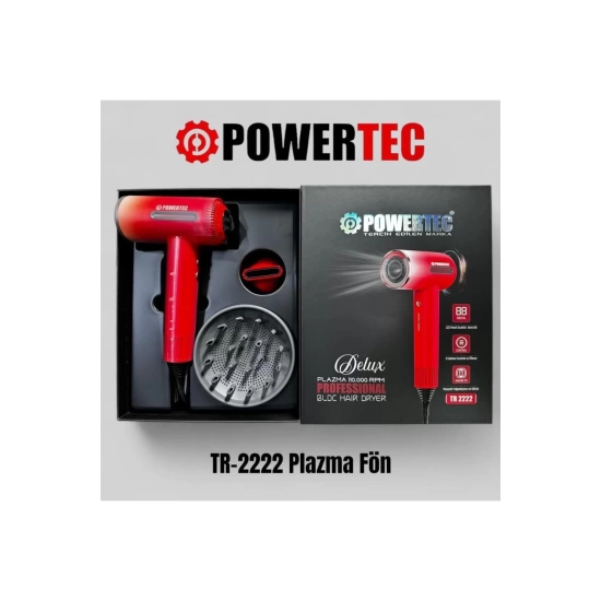 Powertec TR-2222 Delux Plazma Digital Fön Makinası