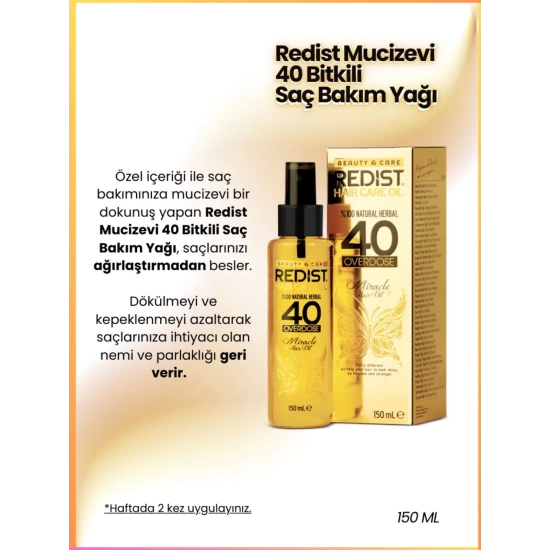 Redist 40 Bitki Bakım Yağı 150 ml